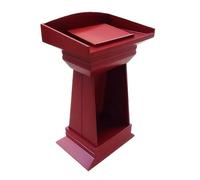 GdloWOoc Podio per Leggio da Pavimento, Moderno Ulpito della Chiesa con Ripiano Inclinazione Permanente, Pulpito in Legno per Chiesa Ufficio Scuola(Red Walnut,Style 1)