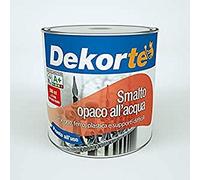 GDM-Smalto All'Acqua Opaco, Dekortè, Colore: Marrone Cioccolata Ral 8017, 500 ml