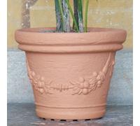Vaso tondo elios pottery collection gdm resina terracotta cm 50 h.cm 39 Di marti
