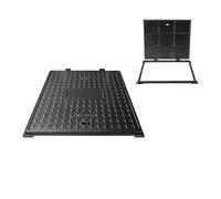 GDMDPTE Coperchio per tombino in ghisa sferoidale Resistente - Design Solido Antiscivolo per L'Accesso a fognature e Fosse settiche, garantisce Sicurezza e Durata nel Tempo in Applicazioni