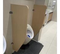 GDMDPTE Divisorio per orinatoi, divisorio per orinatoi in Legno massello da Parete, divisorio per la Privacy per orinatoi Maschili, divisorio per orinatoi con codice angolare in Acciaio in