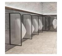 GDMDPTE Divisorio Universale per orinatoio 120x40cm Schermo per la Privacy dell'orinatoio - Telaio in Acciaio Inossidabile Vetro temperato Traslucido - Divisorio di Protezione per orinatoi