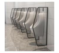 GDMDPTE Divisorio Universale per orinatoio 90x45cm con Schermo per la Privacy - Telaio in Acciaio Inossidabile e Vetro temperato Non Trasparente ma Che trasmette la Luce - Perfetto per Par