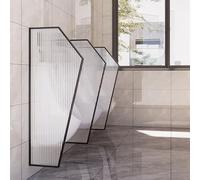 GDMDPTE Pannello divisorio per orinatoio a Parete, Pannello divisorio per orinatoio, Pannello divisorio per WC, Pannello di Privacy per orinatoio, Pannello in Vetro Traslucido, Telaio in a