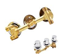 GDMDPTE Rubinetto termostatico per Doccia con Miscelatore in Ottone e Cartuccia in Ceramica, Comando a 5 Vie, Filettatura G1/2", Finitura in Acciaio Inox Argentato.