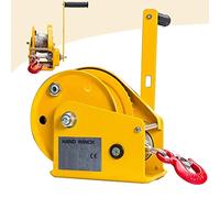 GDMDPTE Verricello Manuale per impieghi gravosi per imbarcazioni con Gancio e Cavo, Freno Automatico bidirezionale, alloggiamento in Acciaio Che Protegge l'ingranaggio. Ideale per Uso naut