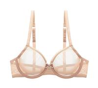 GDNIA Sexy Lace Mesh See Through Bralette Sfoderato Ferretto Non Imbottito Ultra Sottile Trasparente Bralette Donna