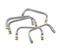 GDO GIOIE D'ORIENTE 5 Telai per Borsa con Chiusura a Bacio in Allumino 18x9 cm e 20x9 cm, Argento, Manico Chiusura Clic Clac per Borsa Fai da Te, Chiusura Borsa Uncinetto e Pochette (20 x 9 cm)