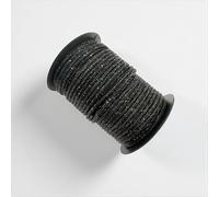 GDO GIOIE D'ORIENTE Cordone Strass in Silicone, 4 mm x 50 m, con Cristalli Decorativi per Accessori Moda Borse Fai da te (Nero, 4.0 Millimetri X 50.0 Metri)