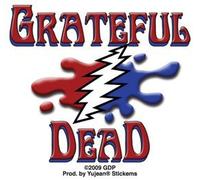 GDP - Mini Grateful Dead Melting Grateful Dead Decalcomania Sticker - 2" x 2" - Weather Resistant, Long Lasting for Any Surface