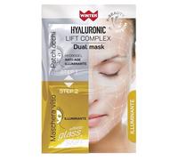 GDP Srl-GENERAL DIETET.PHARMA WINTER HYALURONIC LIFT COMPLEX DUAL MASK ILLUMINANTE PATCH OCCHI HYDROGEL + MASCHERA VISO GLASS SKIN