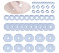 GDQQOYWQT 50 pezzi taglia mista, anti carne di selvaggina, 2,3/3/5/7/9 mm, orecchini in silicone, trasparente, ipoallergenici, disco cheloide per stabilizzare gli orecchini, tenuta ottimale dei lobi