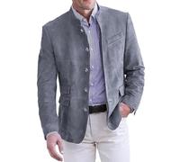 Gdqzzeaiix Blazer Casual da Uomo Blazer da Uomo Taglie Forti Un Bottone Tinta Unita Sottile Elegante Giacca da Sposa d'Affari Giacca Business da Lavoro Lavoro Matrimonio Festa Giacc House Coat