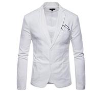 Gdqzzeaiix Blazer da Uomo Giacca da Abito Giacca Primaverile Uomo Elegante Un Bottone Tinta Unita Sottile Elegante Giacca da Sposa d'Affari da Smoking da Matrimonio Giacche E Cappotti House Coat