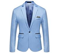 Gdqzzeaiix Blazer Uomo Cotone, Casual Giacca con Stampa Floreale a Un Bottone per La Cena Blazer da Abito Formale da Lavoro Giacca Collo Coreana Uomo Giacche da Abito Casual Cappotto Blazer Sportivo