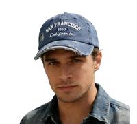 Gdqzzeaiix Cappello Uomo,Cappellino da Baseball Effetto Invecchiato con Ricamo 3D e Patchwork, Modello San Style, Regolabile, destrutturato, Stile papà.