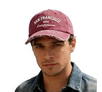 Gdqzzeaiix Cappello Uomo,Cappellino da Baseball Effetto Invecchiato con Ricamo 3D e Patchwork, Modello San Style, Regolabile, destrutturato, Stile papà.