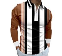 Gdqzzeaiix Polo Maniche Lunghe Uomo Polo da Uomo con Zip a 1/4 Cotton vestibilità Regolare Reticolo Polo Piquet Basic Golf Casual T-Shirt Magliette Polo Outdoor Estiva Golf Shirt House Coat