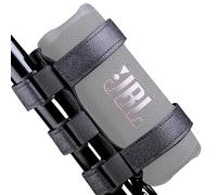 Gdraco Supporto per altoparlante per bicicletta, moto e scooter | Supporto universale JBL Box con cinghia | Supporto stabile per altoparlanti, scatola musicale e sensore bicicletta | Montaggio rapido