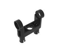 GDS-1006 Technic - Connettori a gomito liscio, doppio con 2 perni, 50 pezzi, compatibile con Lego 48496 4238840 componenti per grandi marche di mattoni, colore: Nero 26