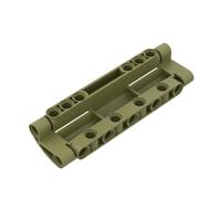 GDS-1012 - Componente tecnico a forma di curva, 11x3, con 10 fori attraverso la superficie, 10 pezzi, compatibile con Lego Toys 11954, componenti per grandi marche di pietre, colore: verde cameriera