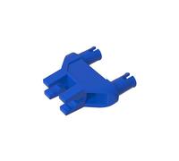 GDS-1032 Technic Pin doppio triangolo 1x3 con 2 clip, fori per ago completamente rotondi, 50 pezzi, compatibile con Lego 47994 MOC componenti per grandi marchi di mattoni, colore: blu 23