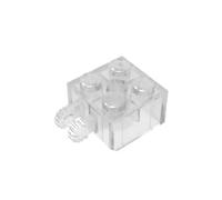 GDS-1085 Mattoncini a Cerniera 22 a Blocco con 2 Dita Verticali e Foro per Asse, 50 Pezzi-compatibile con Lego 40902, Parti DIY e Componenti MOC di Mattoncini, Colore Clair transparent