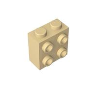 GDS-1117 Brick Special 1x2x1 2/3 con quattro rivetti su un lato, 50pezzi, compatibile con Lego 22885, 6123809, 6135130, componenti MOC per grandi marchi di pietra, colore: Marrone chiaro 5