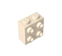 GDS-1117 Brick Special 1x2x1 2/3 con quattro rivetti su un lato, 50pezzi, compatibile con Lego 22885, 6123809, 6135130, componenti MOC per grandi marchi di pietra, colore: giallo bianco