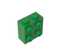 GDS-1117 Brick Special 1x2x1 2/3 con quattro rivetti su un lato, 50pezzi, compatibile con Lego 22885, 6123809, 6135130, componenti MOC per grandi marchi di pietra, colore: Verde 28