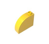GDS-1118 33243 Brick Curved 1x3x2 50PCS Compatible with Lego 33243 4582251 6038459 6116746 DIY Parts and MOC Components for Major Brick Brands Color:Yellow 24