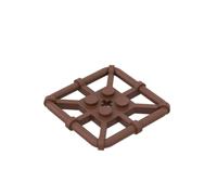 GDS-1133 - Piastra speciale 2x2 con telaio a barra, quadrata, 50pezzi, compatibile con Lego 30094 6022098, parti fai da te e componenti MOC per grandi marche di mattoni, colore: Marrone 192