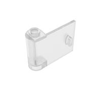 GDS-1140 Porta 1x3x2 Sinistra - Aperto tra cerniera superiore e inferiore, 50pezzi, compatibile con parti fai da te Lego 92262 e componenti per grandi marche di mattoni, colore: Trasparente