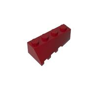 GDS-1167 Cuneo Inclinato 45° 4x2 Destra, 50 Pezzi-compatibile con Lego 43720, Parti DIY e Componenti MOC per Principali Marchi di Mattoncini, Colore:Rosso scuro 154