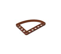 GDS-1181 Trave Technic 5x7 a Forma di L con Quarto di Ellisse Sottile, 50 Pezzi-compatibile con Lego 32251 6115875, Parti DIY e Componenti MOC di Mattoncini, Colore Marron rougeâtre