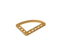 GDS-1181 Trave Technic 5x7 a Forma di L con Quarto di Ellisse Sottile, 50 Pezzi-compatibile con Lego 32251 6115875, Parti DIY e Componenti MOC di Mattoncini, Colore Or perlé