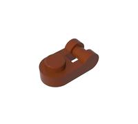 GDS-1290 - Piastra speciale 1x1, arrotondata con manico, 50Pezzi, compatibile con Lego 26047, 6157554, 6174937, parti fai da te e componenti per grandi marche di mattoni, colore: Marrone 192