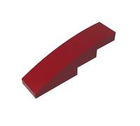 GDS-658 - Inclinazione curva, 4 x 1, senza rivetti, 50 pezzi, compatibile con Lego 11153 61678, parti e componenti MOC per mattoni grandi, colore: Rosso scuro 154