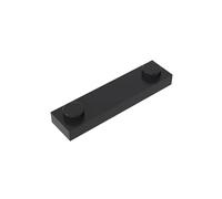 GDS-723 - Piastra speciale 1 x 4 con 2 rivetti, 50 pezzi, compatibile con Lego 92593 41740, parti fai da te e componenti MOC per grandi marche di mattoni, colore: Nero 26