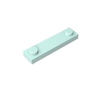 GDS-723 - Piastra speciale 1 x 4 con 2 rivetti, 50 pezzi, compatibile con Lego 92593 41740, parti fai da te e componenti MOC per grandi marche di mattoni, colore: Aqua 323 chiaro