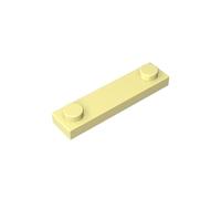 GDS-723 - Piastra speciale 1 x 4 con 2 rivetti, 50 pezzi, compatibile con Lego 92593 41740, parti fai da te e componenti MOC per grandi marche di mattoni, colore: giallo chiaro 19