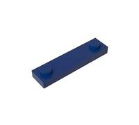 GDS-723 - Piastra speciale 1 x 4 con 2 rivetti, 50 pezzi, compatibile con Lego 92593 41740, parti fai da te e componenti MOC per grandi marche di mattoni, colore: Blu scuro 140