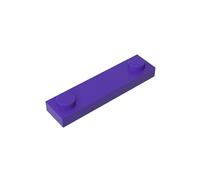 GDS-723 - Piastra speciale 1x4 con 2 rivetti, 50 pezzi, compatibile con Lego 92593 41740, parti fai da te e componenti MOC per grandi marche di mattoni, colore: Viola scuro 268