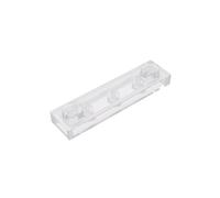GDS-723 - Piastra speciale 1x4 con 2 rivetti, 50 pezzi, compatibile con Lego 92593 41740, parti fai da te e componenti MOC per grandi marche di mattoni, colore: Trasparente 40