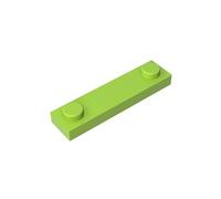 GDS-723 - Piastra speciale 1x4 con 2 rivetti, 50 pezzi, compatibile con Lego 92593 41740, parti fai da te e componenti MOC per grandi marche di mattoni, colore: Lime 119