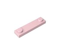 GDS-723 - Piastra speciale 1x4 con 2 rivetti, 50 pezzi, compatibile con Lego 92593 41740, parti fai da te e componenti MOC per grandi marche di mattoni, colore: rosa chiaro 17
