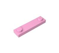 GDS-723 - Piastra speciale 1x4 con 2 rivetti, 50 pezzi, compatibile con Lego 92593 41740, parti fai da te e componenti MOC per grandi marche di mattoni, colore: rosa chiaro 222