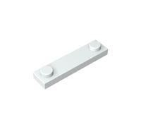 GDS-723 - Piastra speciale 1x4 con 2 rivetti, 50 pezzi, compatibile con Lego 92593 41740, parti fai da te e componenti MOC per grandi marche di mattoni, colore: bianco crema 0