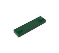 GDS-723 - Piastra speciale 1x4 con 2 rivetti, 50 pezzi, compatibile con Lego 92593 41740, parti fai da te e componenti MOC per grandi marche di mattoni, colore: Verde scuro 141