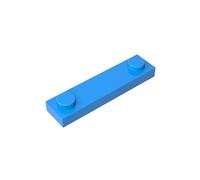 GDS-723 - Piastra speciale 1x4 con 2 rivetti, 50 pezzi, compatibile con Lego 92593 41740, parti fai da te e componenti MOC per grandi marche di mattoni, colore: Blu scuro 321
